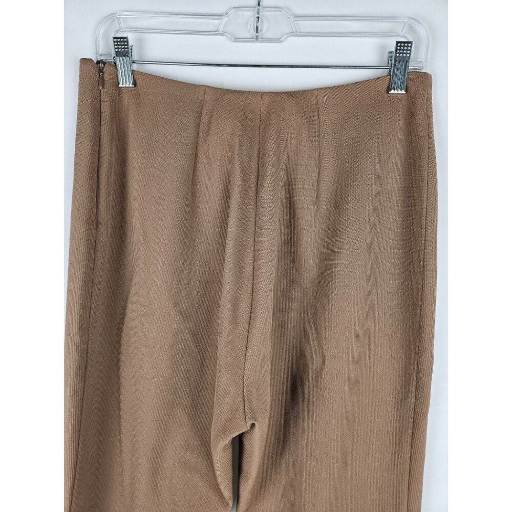 Bernard Zins Paris Trousers Size 12 Brown Tan Wool Blend‎ Luxury From France - Picture 2 of 10